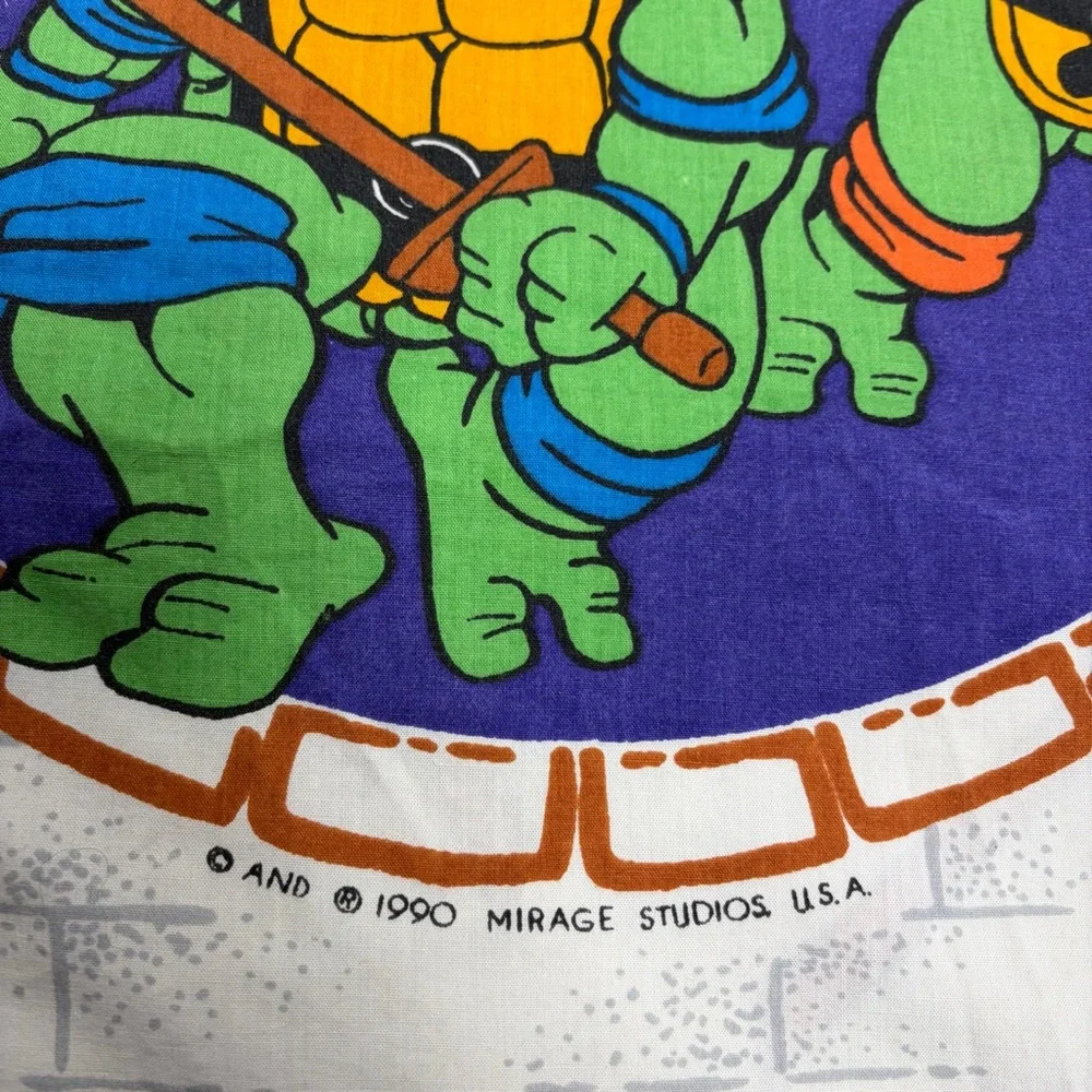 1990 Teenage Mutant Ninja Turtles Flat Sheet - Twin
